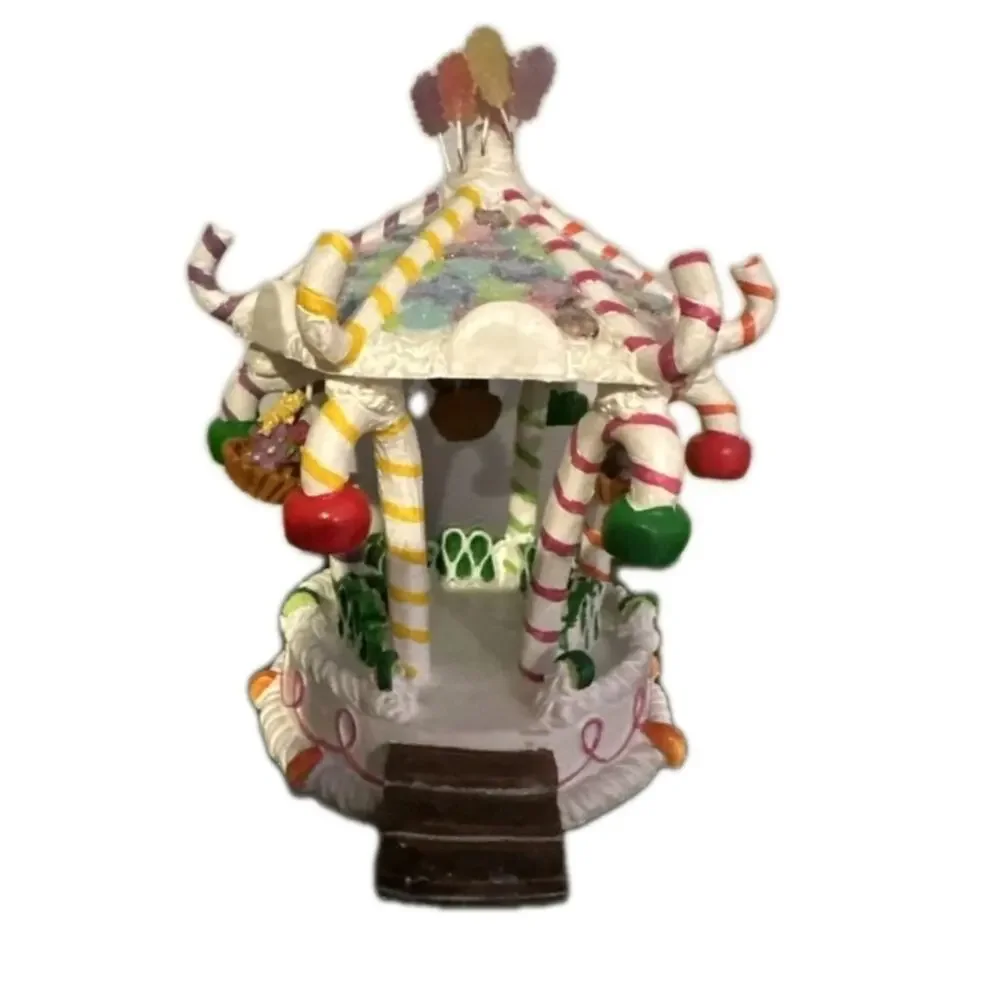 Vintage 2004 Lemax Sugar 'N Spice Candy Cane Gazebo #43423 In Original Box